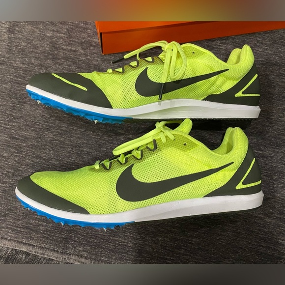New Nike Zoom Rival D Yellow & Black Distance Track Spikes Unisex Shoes Size 12 - Picture 2 of 15